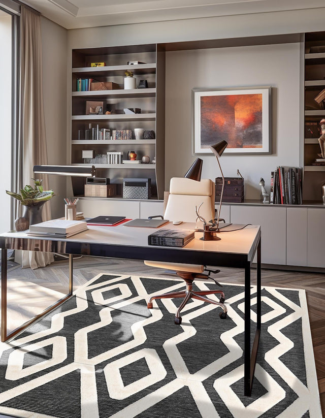 Gray 4' 1 x 6' 1 Prismatic Rectangle Area Rug Modern Geometric Unique Design Carpet for Contemporary Interior Home Decorating for Sale at Rug Engine