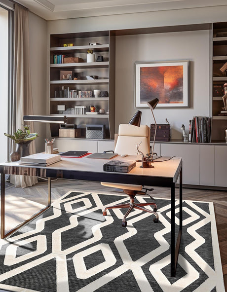 Gray 2' x 3' 1 Prismatic Rectangle Area Rug Modern Geometric Unique Design Carpet for Contemporary Interior Home Decorating for Sale at Rug Engine