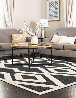 Gray 5' 1 x 7' 1 Prismatic Rectangle Area Rug Modern Geometric Unique Design Carpet for Contemporary Interior Home Decorating for Sale at Rug Engine