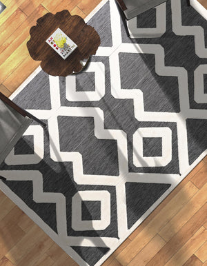 Gray 10' x 13' 1 Prismatic Rectangle Area Rug Modern Geometric Unique Design Carpet for Contemporary Interior Home Decorating for Sale at Rug Engine