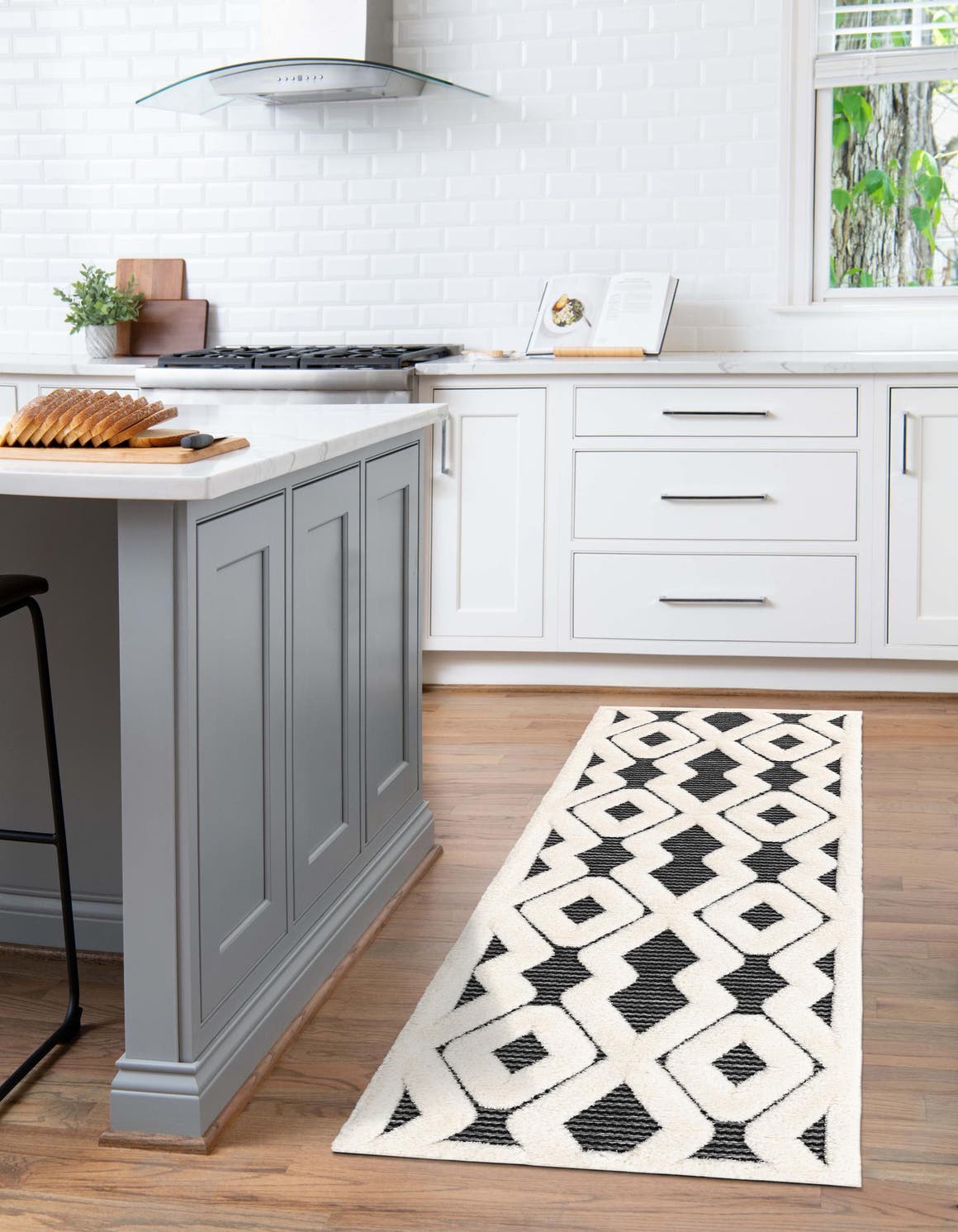Gray 2' 7 x 12' Prismatic Runner Area Rug Modern Geometric Unique Design Carpet for Contemporary Interior Home Decorating for Sale at Rug Engine