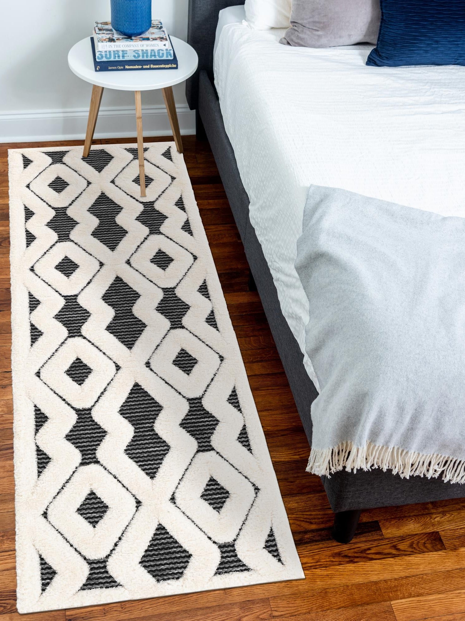 Gray 2' x 5' 1 Prismatic Runner Area Rug Modern Geometric Unique Design Carpet for Contemporary Interior Home Decorating for Sale at Rug Engine