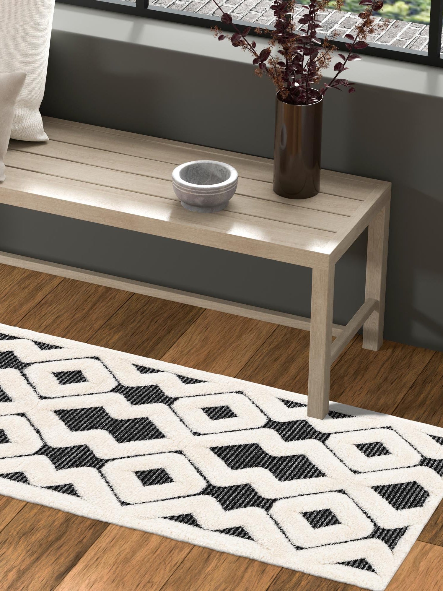 Gray 2' 7 x 10' Prismatic Runner Area Rug Modern Geometric Unique Design Carpet for Contemporary Interior Home Decorating for Sale at Rug Engine