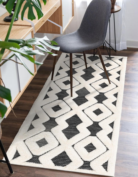 Gray 2' 7 x 12' Prismatic Runner Area Rug Modern Geometric Unique Design Carpet for Contemporary Interior Home Decorating for Sale at Rug Engine