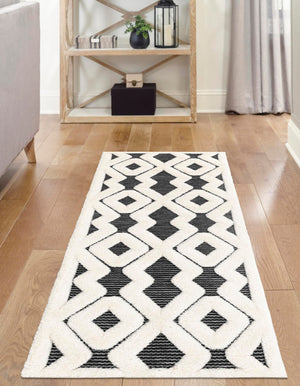 Gray 2' 7 x 12' Prismatic Runner Area Rug Modern Geometric Unique Design Carpet for Contemporary Interior Home Decorating for Sale at Rug Engine