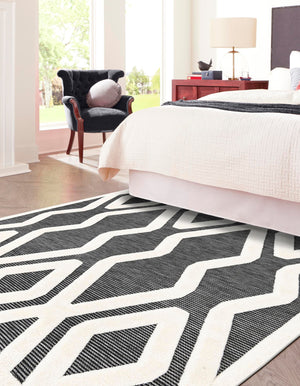 Gray 7' 10 x 7' 10 Prismatic Square Area Rug Modern Geometric Unique Design Carpet for Contemporary Interior Home Decorating for Sale at Rug Engine