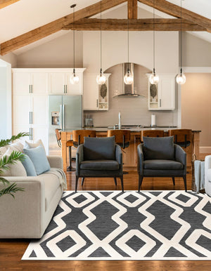 Gray 7' 10 x 7' 10 Prismatic Square Area Rug Modern Geometric Unique Design Carpet for Contemporary Interior Home Decorating for Sale at Rug Engine