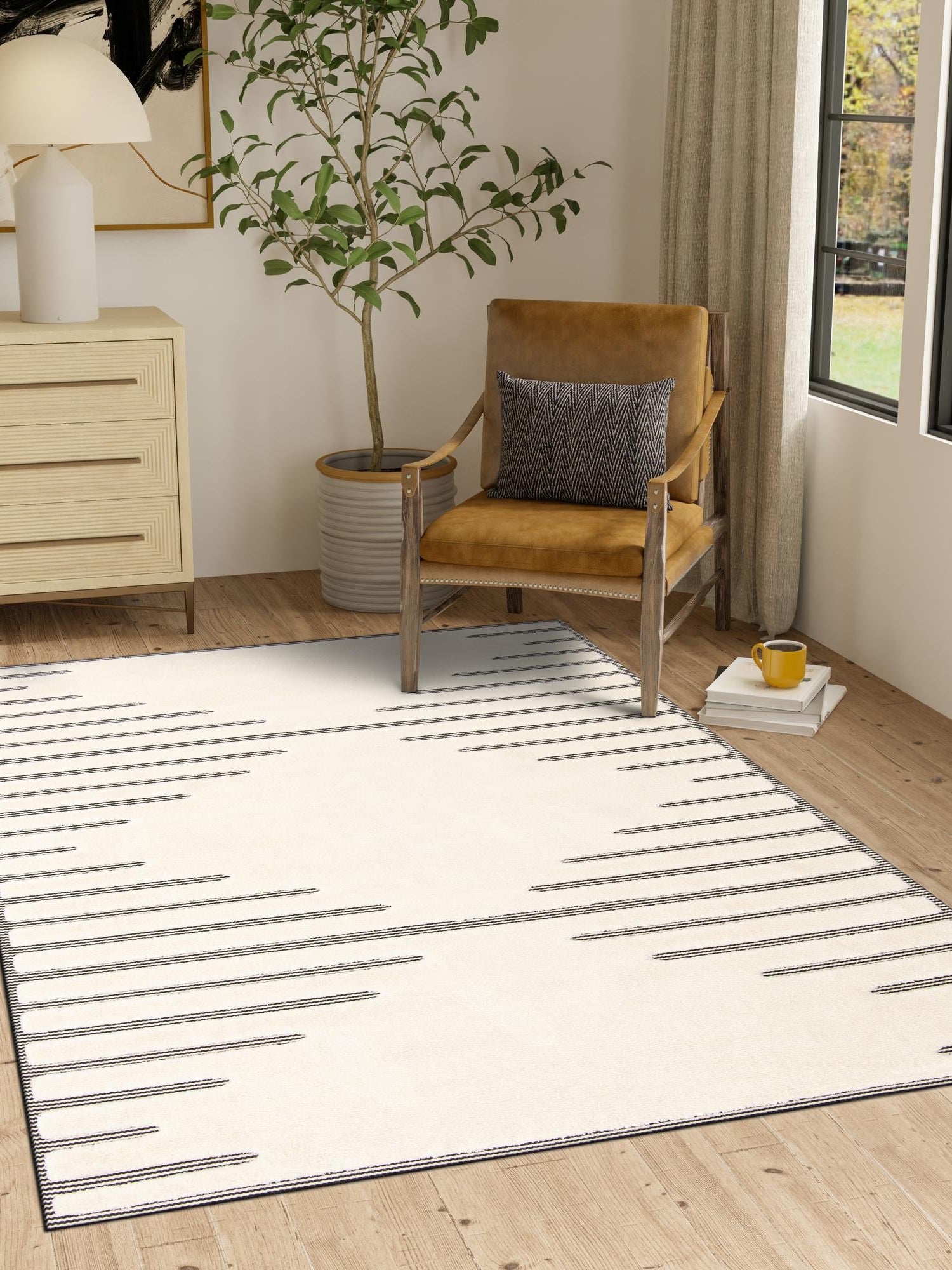 Ivory White 2' x 3' 1 Prismatic Rectangle Area Rug Modern Geometric Unique Design Carpet for Contemporary Interior Home Decorating for Sale at Rug Engine