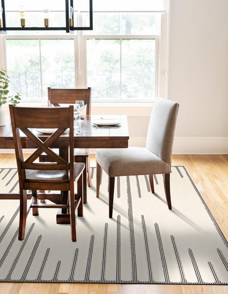Ivory White 5' 3 x 8' Prismatic Rectangle Area Rug Modern Geometric Unique Design Carpet for Contemporary Interior Home Decorating for Sale at Rug Engine