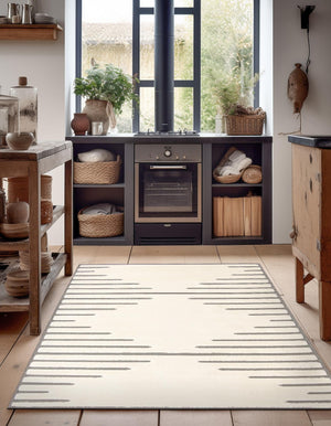 Ivory White 9' x 12' Prismatic Rectangle Area Rug Modern Geometric Unique Design Carpet for Contemporary Interior Home Decorating for Sale at Rug Engine