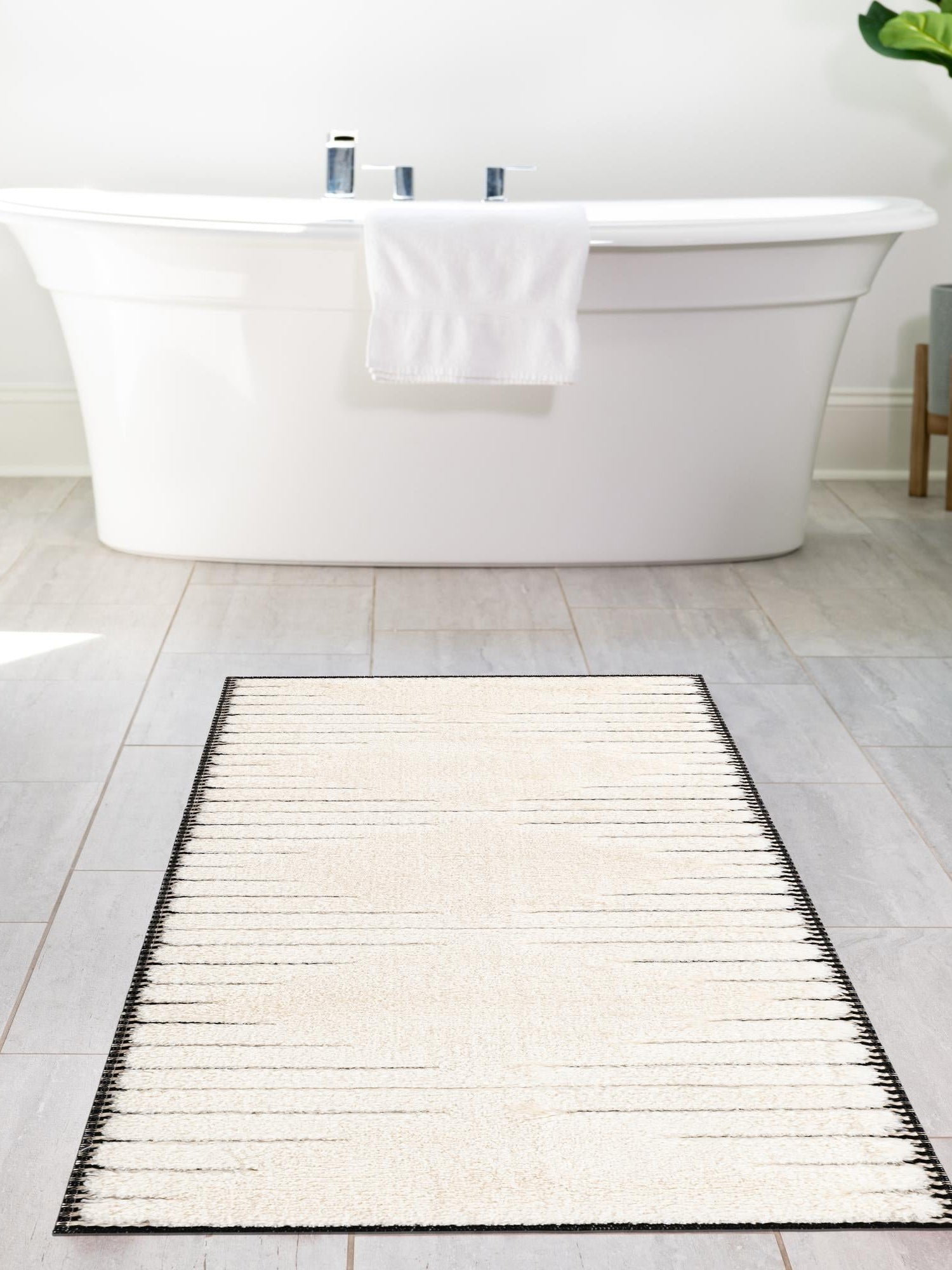 Ivory White 2' 7 x 12' Prismatic Runner Area Rug Modern Geometric Unique Design Carpet for Contemporary Interior Home Decorating for Sale at Rug Engine