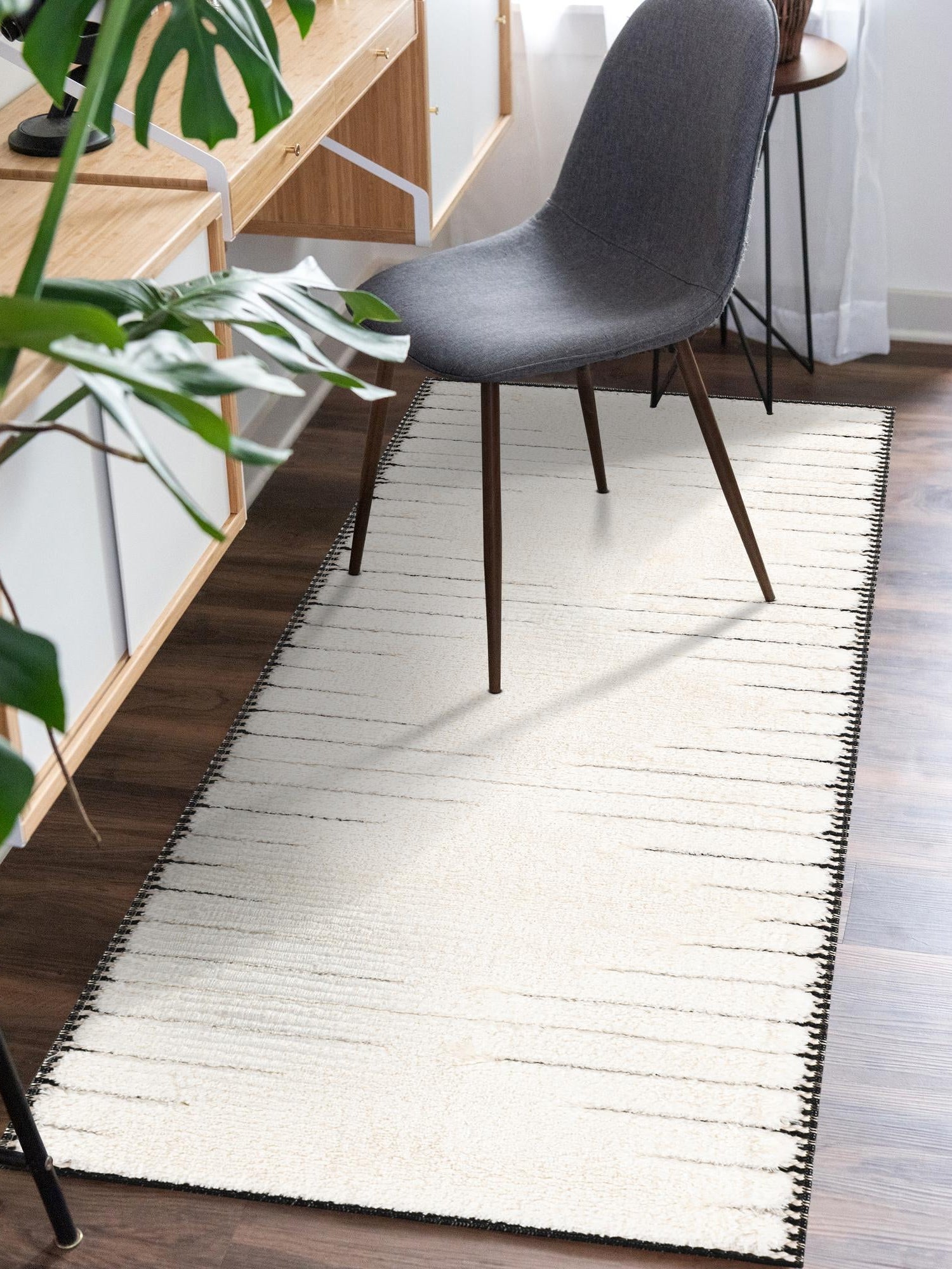 Ivory White 2' 7 x 8' Prismatic Runner Area Rug Modern Geometric Unique Design Carpet for Contemporary Interior Home Decorating for Sale at Rug Engine