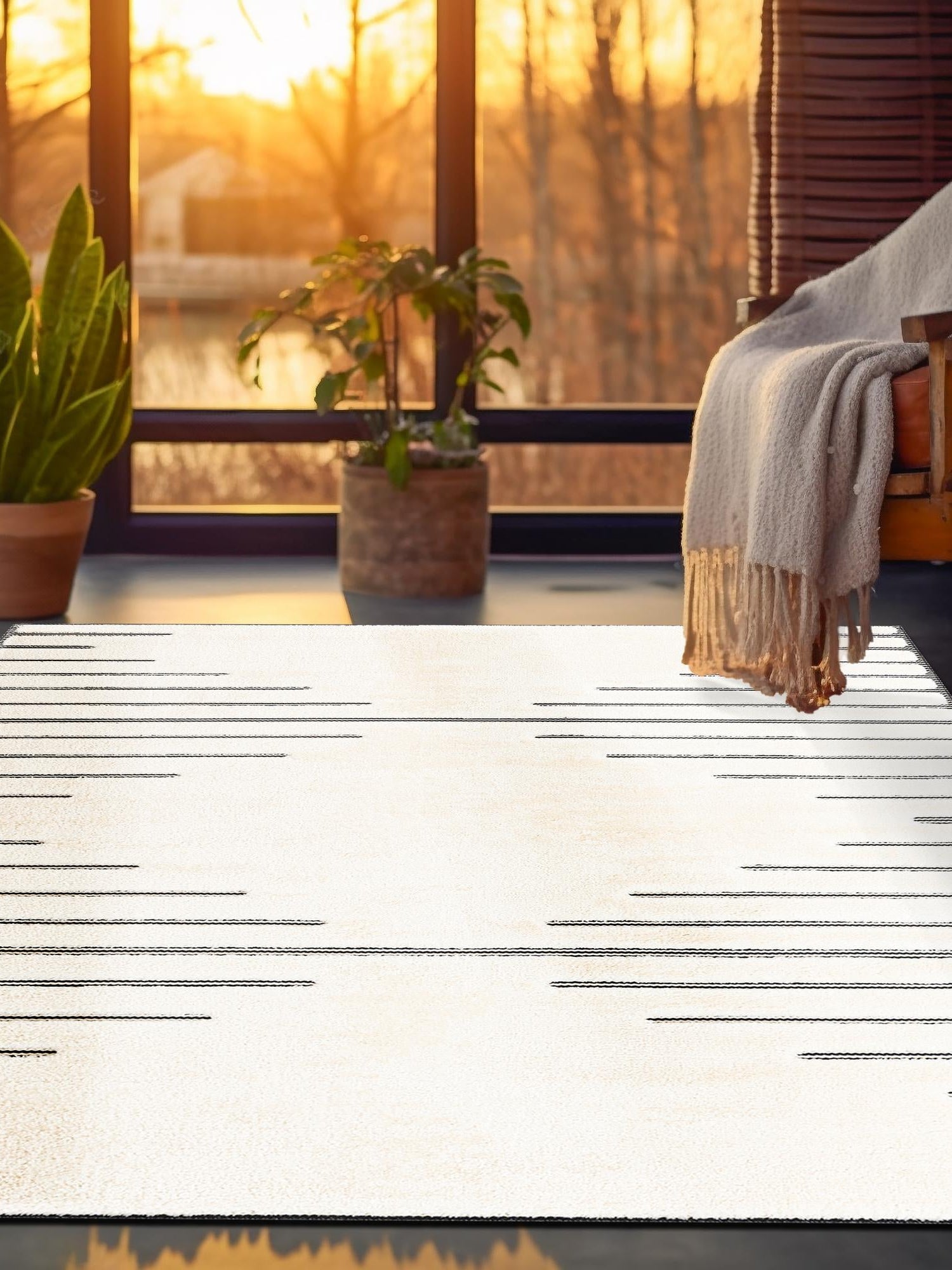 Ivory White 7' 10 x 7' 10 Prismatic Square Area Rug Modern Geometric Unique Design Carpet for Contemporary Interior Home Decorating for Sale at Rug Engine