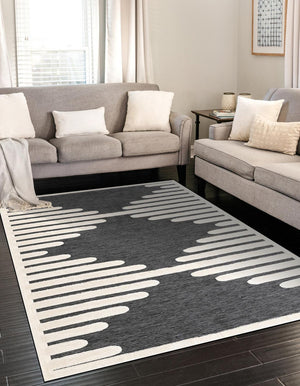 Gray 7' 10 x 10' Prismatic Rectangle Area Rug Modern Geometric Unique Design Carpet for Contemporary Interior Home Decorating for Sale at Rug Engine