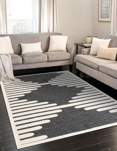 Gray 7' 10 x 10' Prismatic Rectangle Area Rug Modern Geometric Unique Design Carpet for Contemporary Interior Home Decorating for Sale at Rug Engine