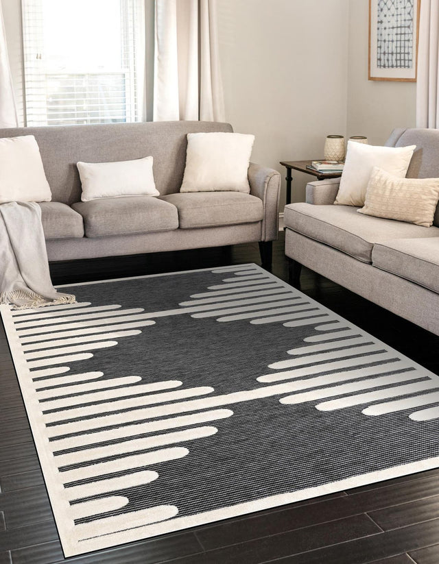 Gray 7' 10 x 10' Prismatic Rectangle Area Rug Modern Geometric Unique Design Carpet for Contemporary Interior Home Decorating for Sale at Rug Engine
