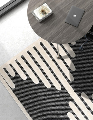 Gray 2' x 3' 1 Prismatic Rectangle Area Rug Modern Geometric Unique Design Carpet for Contemporary Interior Home Decorating for Sale at Rug Engine