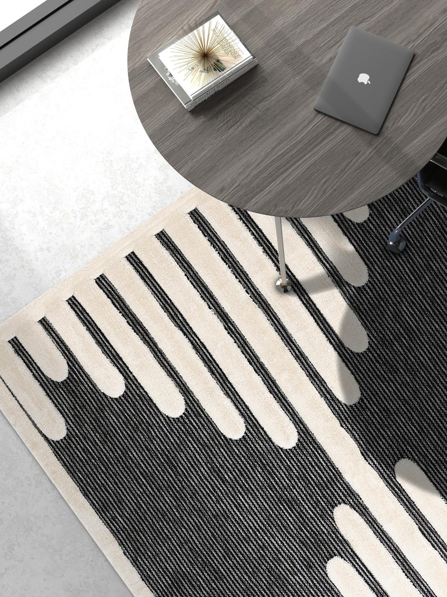 Gray 6' 1 x 9' Prismatic Rectangle Area Rug Modern Geometric Unique Design Carpet for Contemporary Interior Home Decorating for Sale at Rug Engine