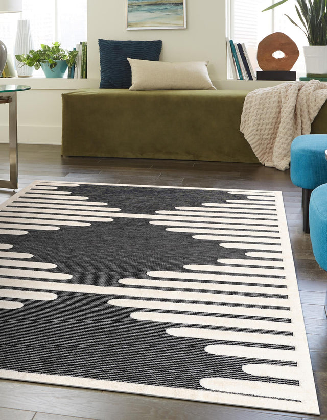 Gray 5' 1 x 7' 1 Prismatic Rectangle Area Rug Modern Geometric Unique Design Carpet for Contemporary Interior Home Decorating for Sale at Rug Engine