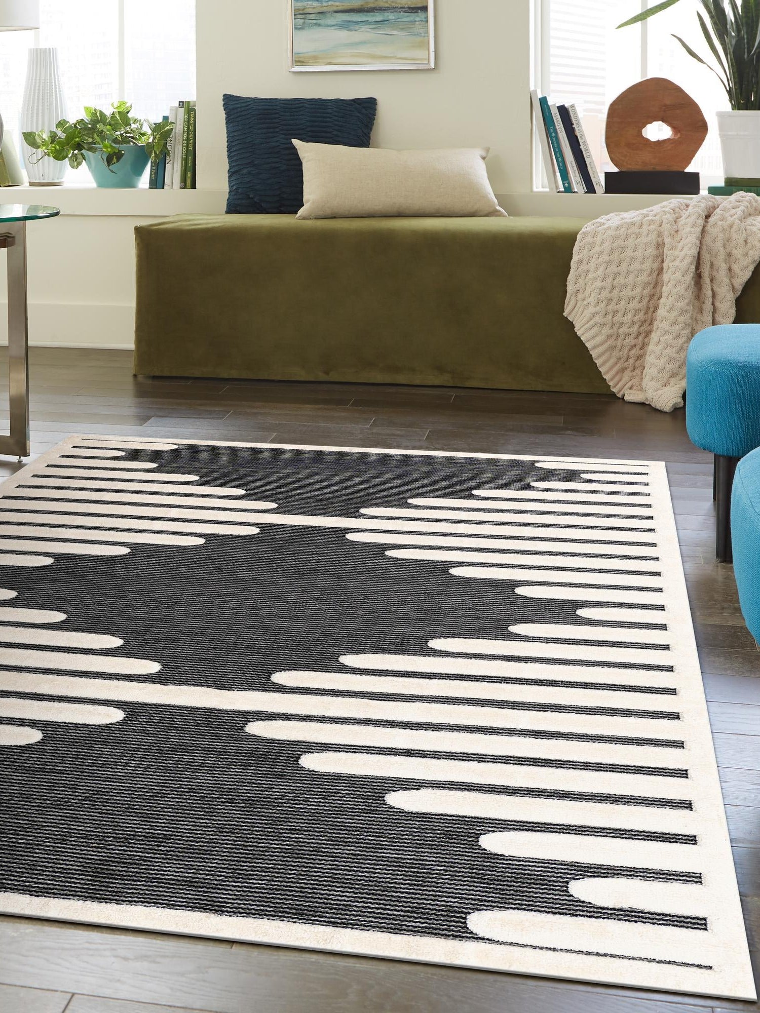 Gray 10' x 13' 1 Prismatic Rectangle Area Rug Modern Geometric Unique Design Carpet for Contemporary Interior Home Decorating for Sale at Rug Engine