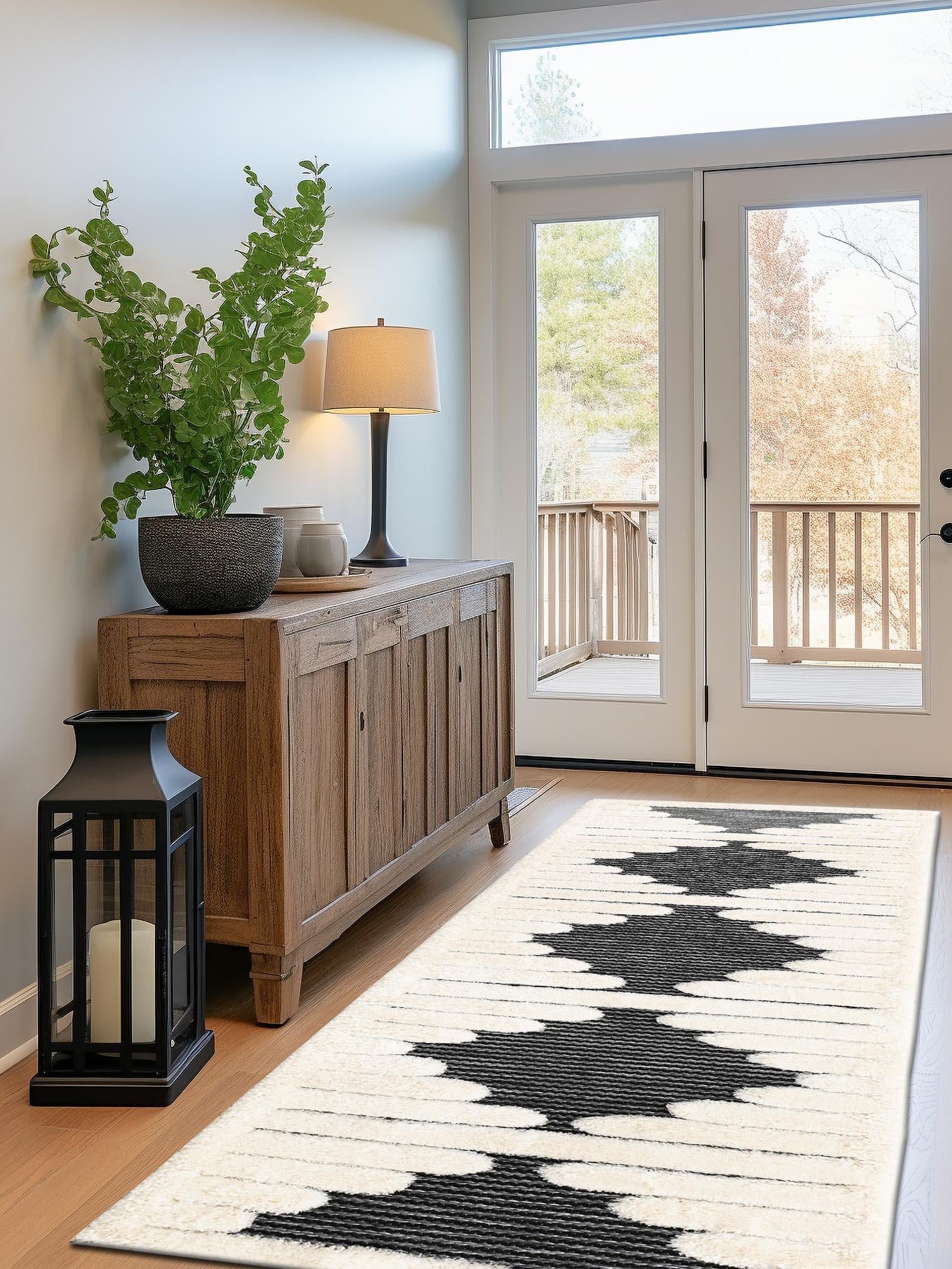 Gray 2' x 5' 1 Prismatic Runner Area Rug Modern Geometric Unique Design Carpet for Contemporary Interior Home Decorating for Sale at Rug Engine