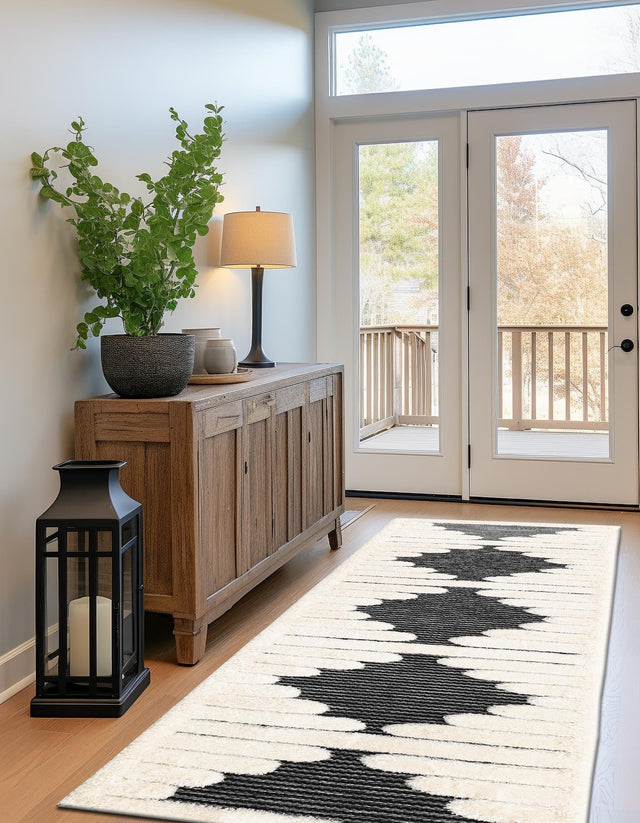 Gray 2' x 5' 1 Prismatic Runner Area Rug Modern Geometric Unique Design Carpet for Contemporary Interior Home Decorating for Sale at Rug Engine