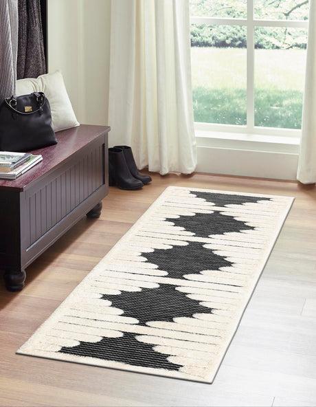 Gray 2' x 5' 1 Prismatic Runner Area Rug Modern Geometric Unique Design Carpet for Contemporary Interior Home Decorating for Sale at Rug Engine