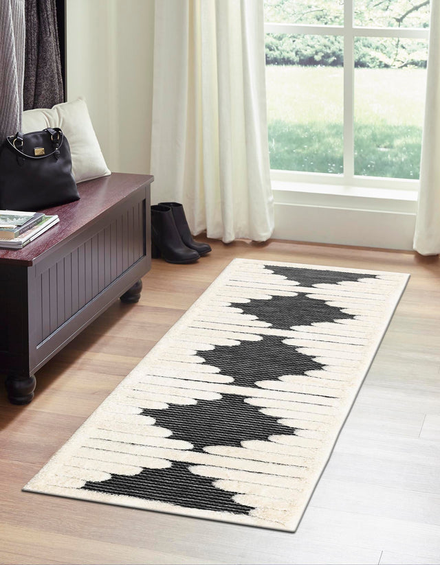 Gray 2' x 5' 1 Prismatic Runner Area Rug Modern Geometric Unique Design Carpet for Contemporary Interior Home Decorating for Sale at Rug Engine
