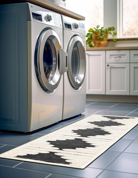 Gray 2' x 5' 1 Prismatic Runner Area Rug Modern Geometric Unique Design Carpet for Contemporary Interior Home Decorating for Sale at Rug Engine