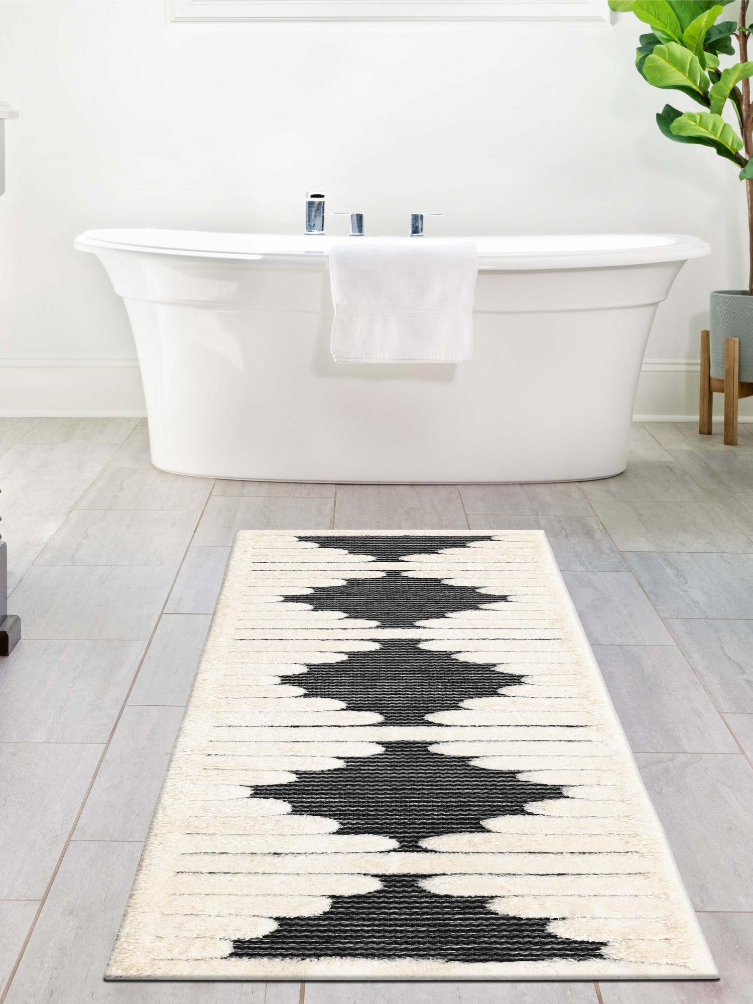 Gray 2' x 5' 1 Prismatic Runner Area Rug Modern Geometric Unique Design Carpet for Contemporary Interior Home Decorating for Sale at Rug Engine