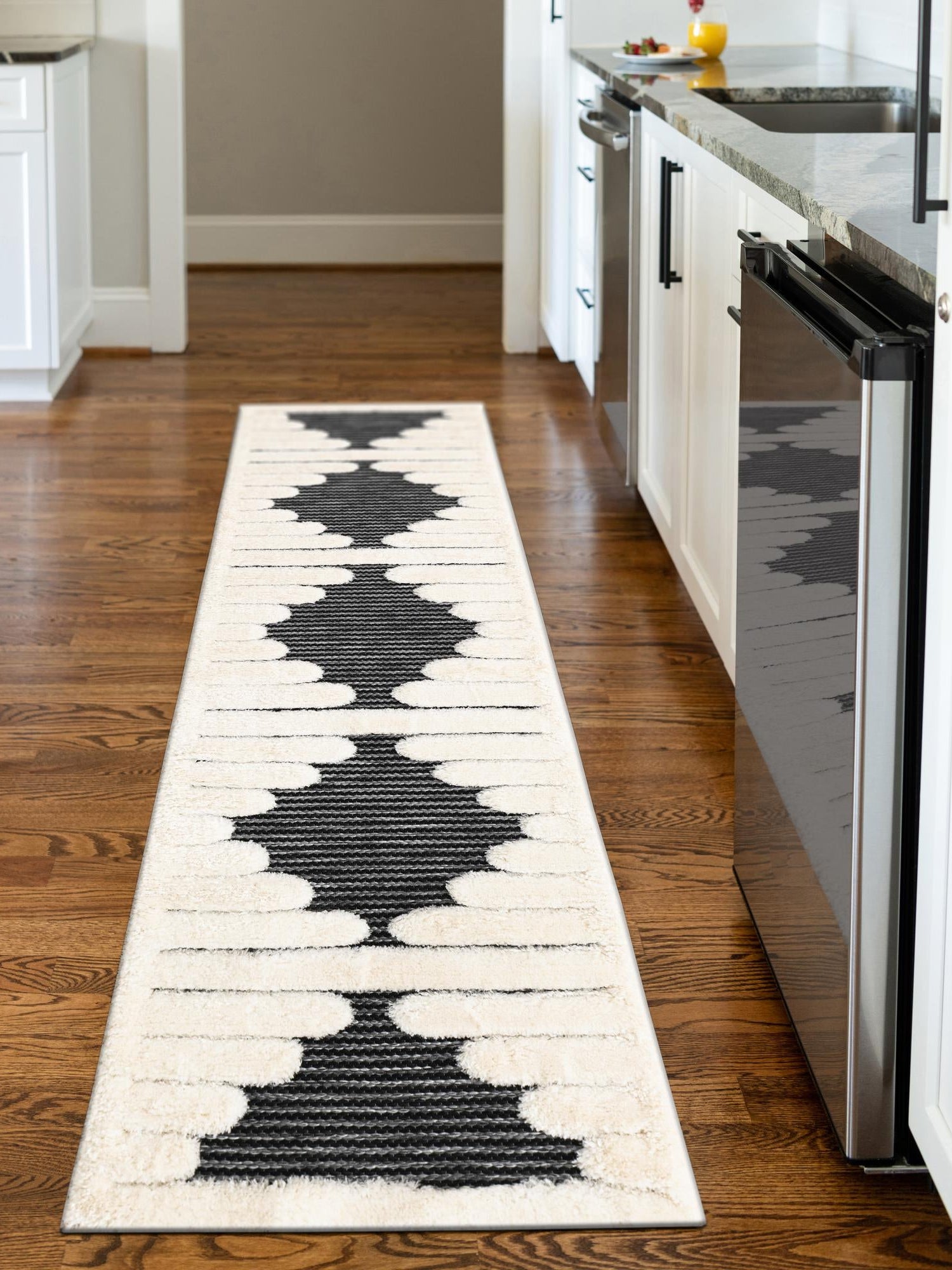 Gray 2' x 5' 1 Prismatic Runner Area Rug Modern Geometric Unique Design Carpet for Contemporary Interior Home Decorating for Sale at Rug Engine