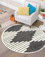 Gray 3' 1 x 3' 1 Prismatic Round Area Rug Modern Geometric Unique Design Carpet for Contemporary Interior Home Decorating for Sale at Rug Engine