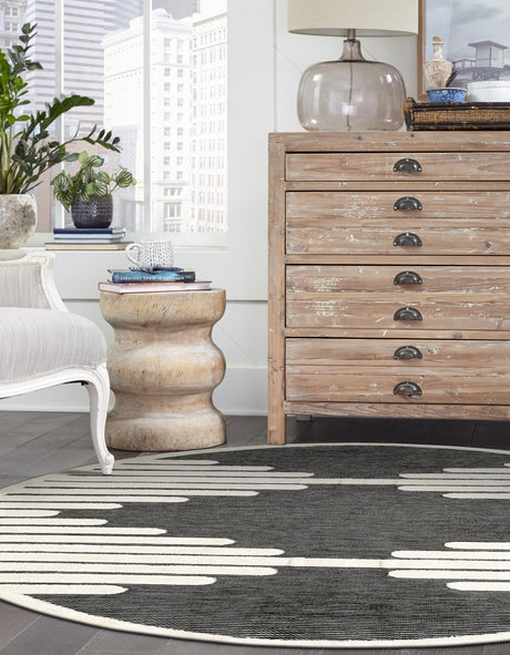 Gray 6' 1 x 6' 1 Prismatic Round Area Rug Modern Geometric Unique Design Carpet for Contemporary Interior Home Decorating for Sale at Rug Engine