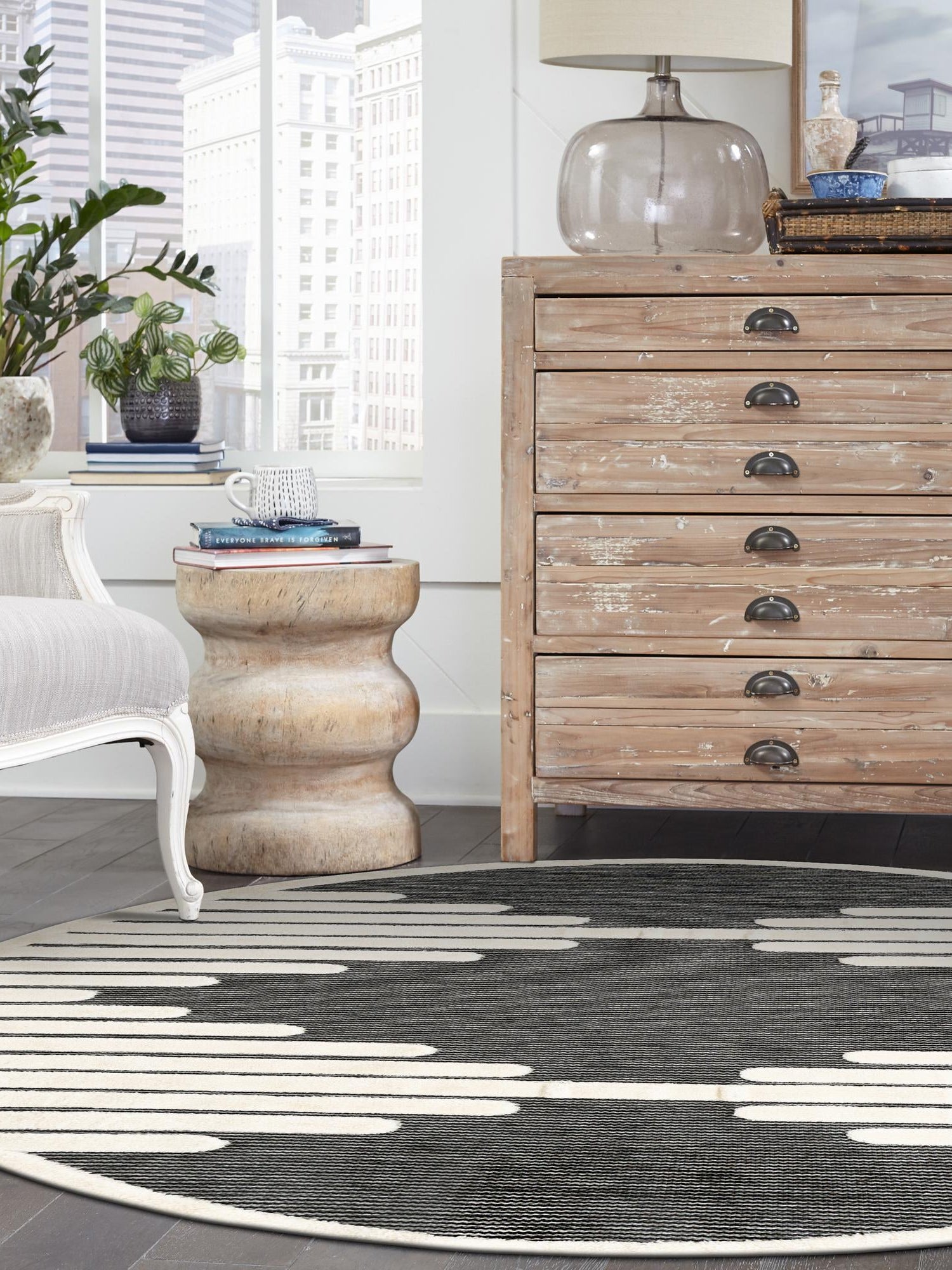 Gray 3' 1 x 3' 1 Prismatic Round Area Rug Modern Geometric Unique Design Carpet for Contemporary Interior Home Decorating for Sale at Rug Engine