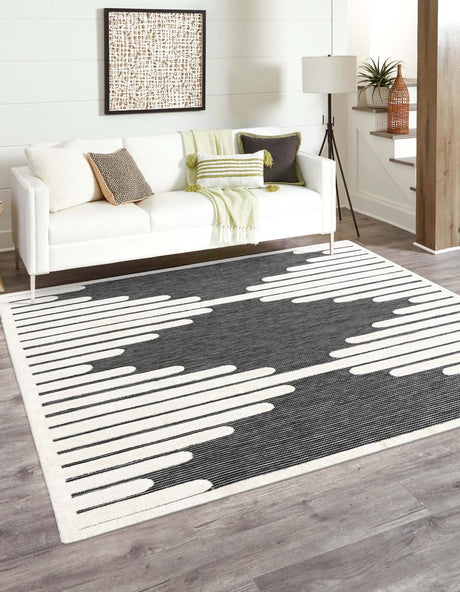 Gray 7' 10 x 7' 10 Prismatic Square Area Rug Modern Geometric Unique Design Carpet for Contemporary Interior Home Decorating for Sale at Rug Engine