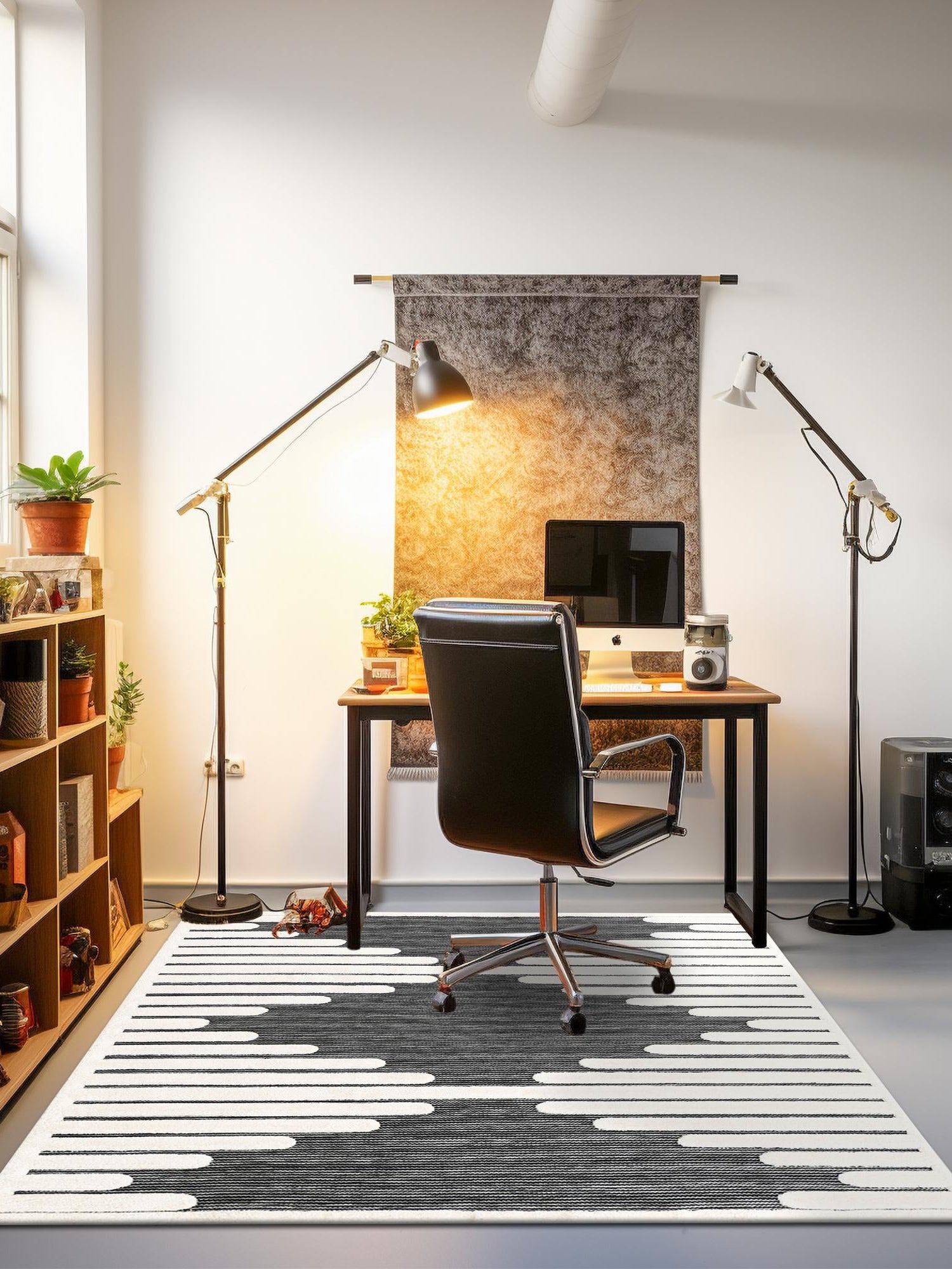 Gray 7' 10 x 7' 10 Prismatic Square Area Rug Modern Geometric Unique Design Carpet for Contemporary Interior Home Decorating for Sale at Rug Engine