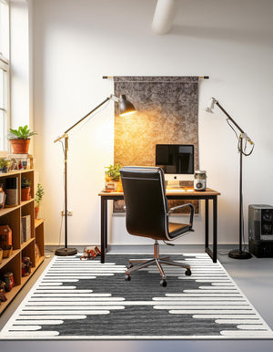 Gray 7' 10 x 7' 10 Prismatic Square Area Rug Modern Geometric Unique Design Carpet for Contemporary Interior Home Decorating for Sale at Rug Engine
