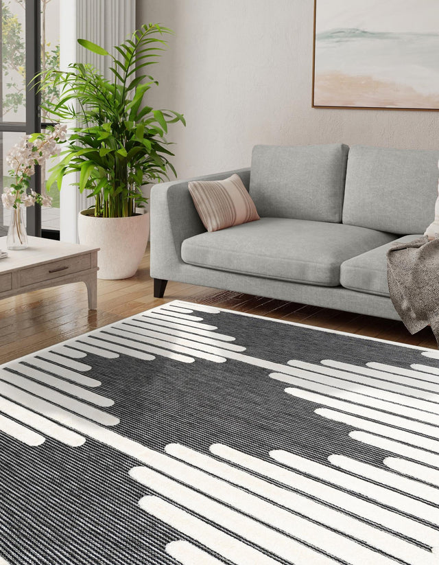 Gray 7' 10 x 7' 10 Prismatic Square Area Rug Modern Geometric Unique Design Carpet for Contemporary Interior Home Decorating for Sale at Rug Engine
