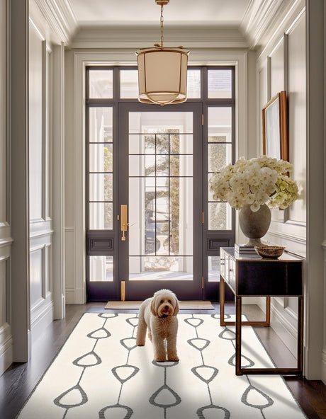 Ivory White 2' x 3' 1 Prismatic Rectangle Area Rug Modern Geometric Unique Design Carpet for Contemporary Interior Home Decorating for Sale at Rug Engine