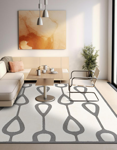 Ivory White 7' 10 x 7' 10 Prismatic Square Area Rug Modern Geometric Unique Design Carpet for Contemporary Interior Home Decorating for Sale at Rug Engine