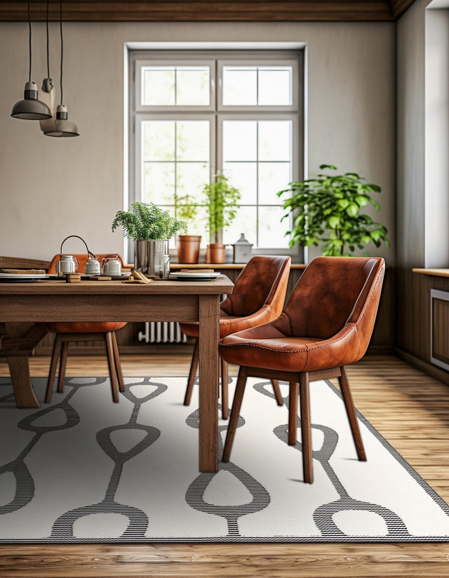 Ivory White 10' x 10' Prismatic Square Area Rug Modern Geometric Unique Design Carpet for Contemporary Interior Home Decorating for Sale at Rug Engine