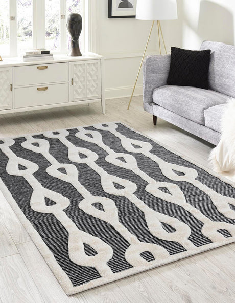 Gray 2' x 3' 1 Prismatic Rectangle Area Rug Modern Geometric Unique Design Carpet for Contemporary Interior Home Decorating for Sale at Rug Engine