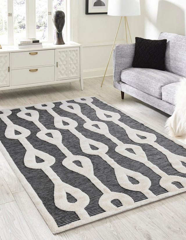 Gray 2' x 3' 1 Prismatic Rectangle Area Rug Modern Geometric Unique Design Carpet for Contemporary Interior Home Decorating for Sale at Rug Engine
