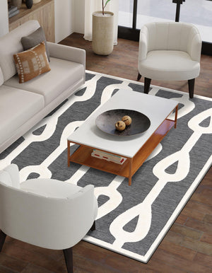 Gray 5' 3 x 8' Prismatic Rectangle Area Rug Modern Geometric Unique Design Carpet for Contemporary Interior Home Decorating for Sale at Rug Engine