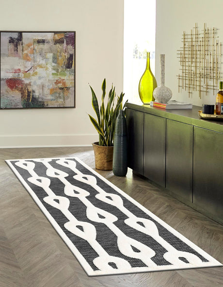 Gray 2' 7 x 12' Prismatic Runner Area Rug Modern Geometric Unique Design Carpet for Contemporary Interior Home Decorating for Sale at Rug Engine