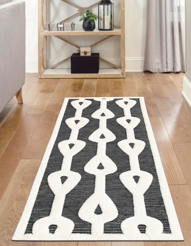 Gray 2' 7 x 12' Prismatic Runner Area Rug Modern Geometric Unique Design Carpet for Contemporary Interior Home Decorating for Sale at Rug Engine