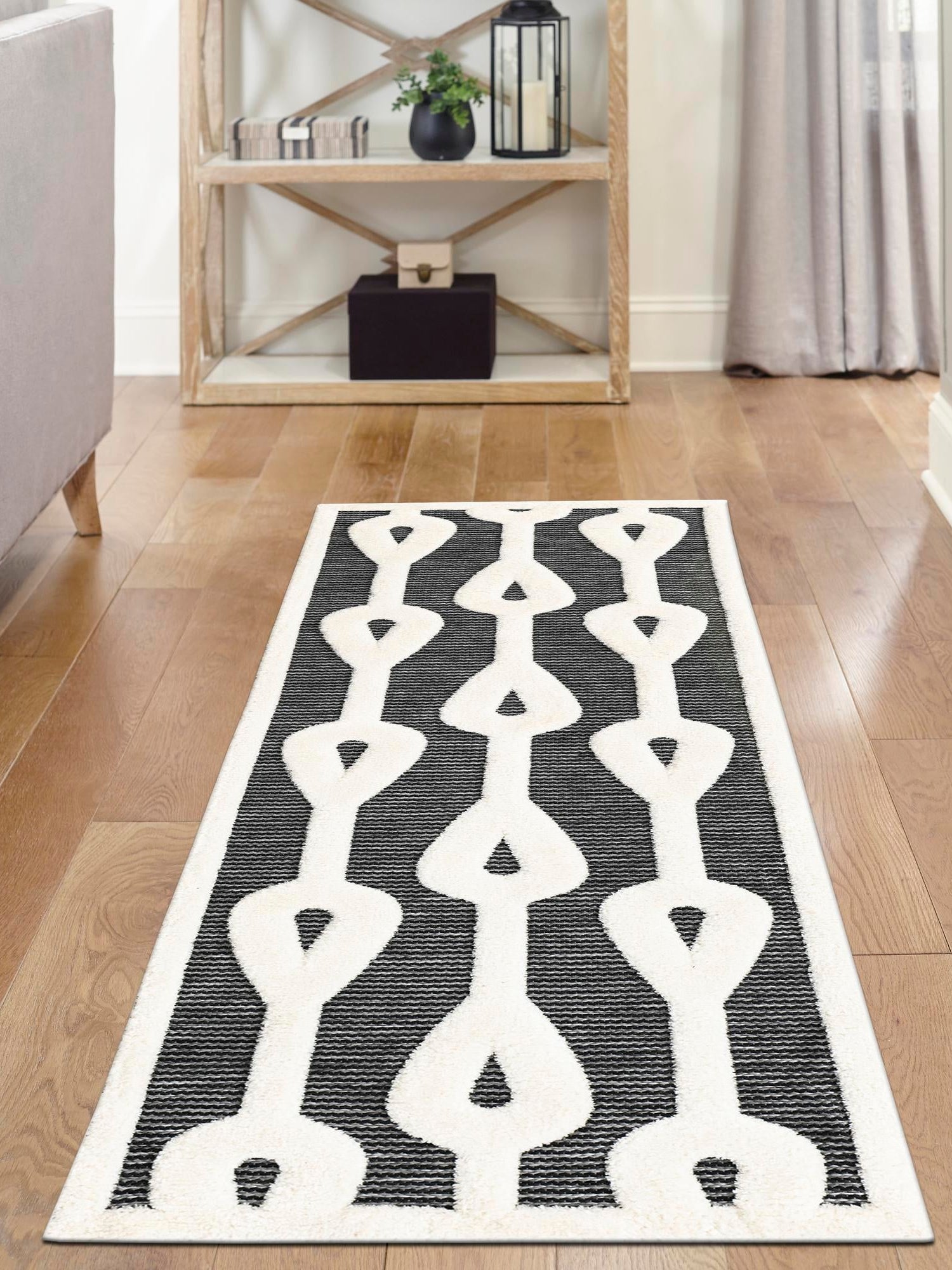Gray 2' 7 x 10' Prismatic Runner Area Rug Modern Geometric Unique Design Carpet for Contemporary Interior Home Decorating for Sale at Rug Engine
