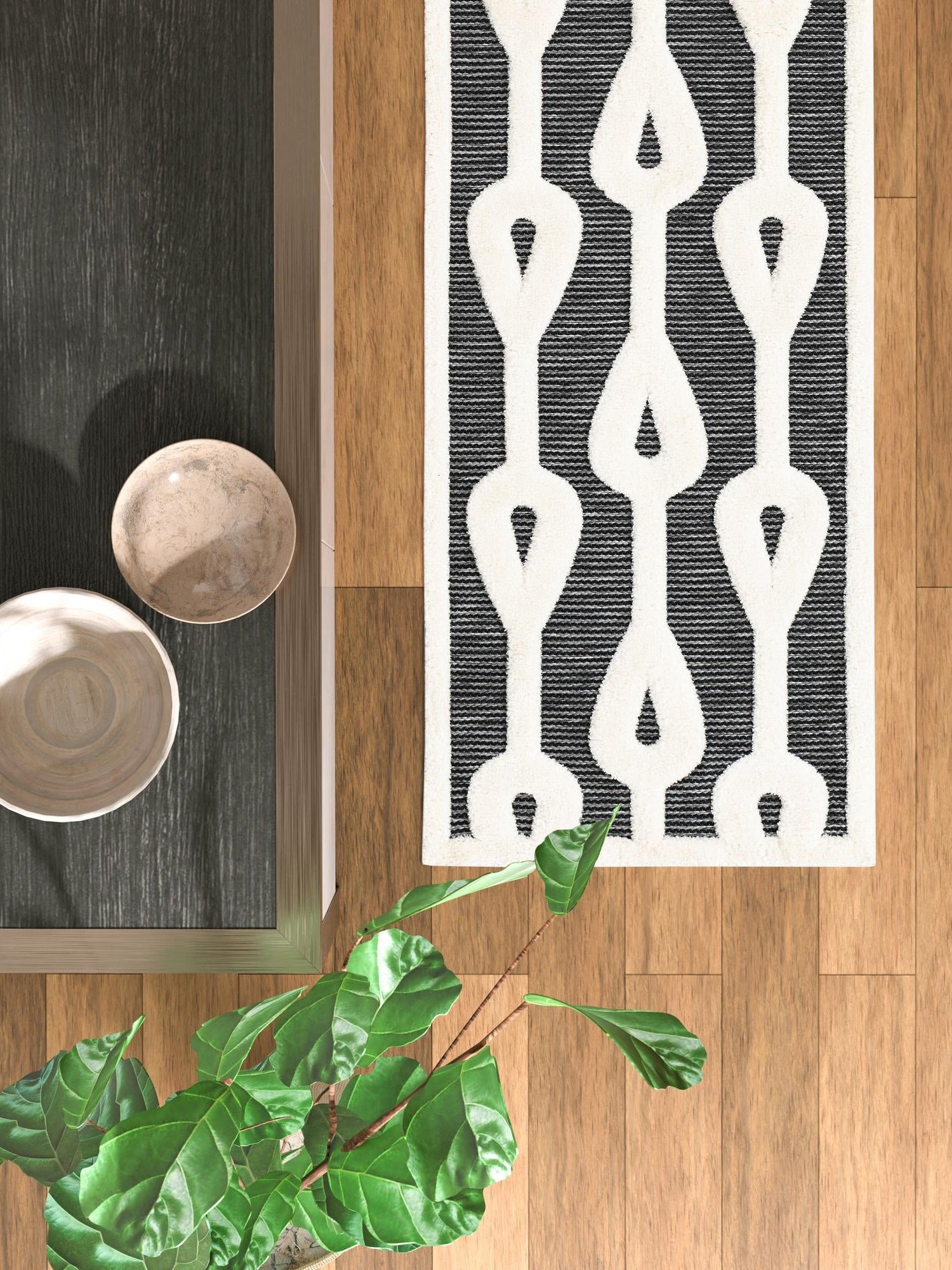 Gray 2' x 5' 1 Prismatic Runner Area Rug Modern Geometric Unique Design Carpet for Contemporary Interior Home Decorating for Sale at Rug Engine