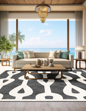 Gray 7' 10 x 7' 10 Prismatic Square Area Rug Modern Geometric Unique Design Carpet for Contemporary Interior Home Decorating for Sale at Rug Engine