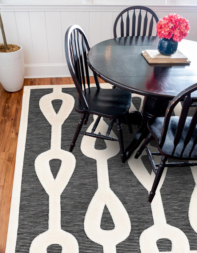 Gray 7' 10 x 7' 10 Prismatic Square Area Rug Modern Geometric Unique Design Carpet for Contemporary Interior Home Decorating for Sale at Rug Engine